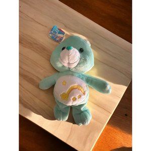 2002 Wish Bear Care Bears 11'' Plush Stuffed Animal Y2K Green Hearts Childhood